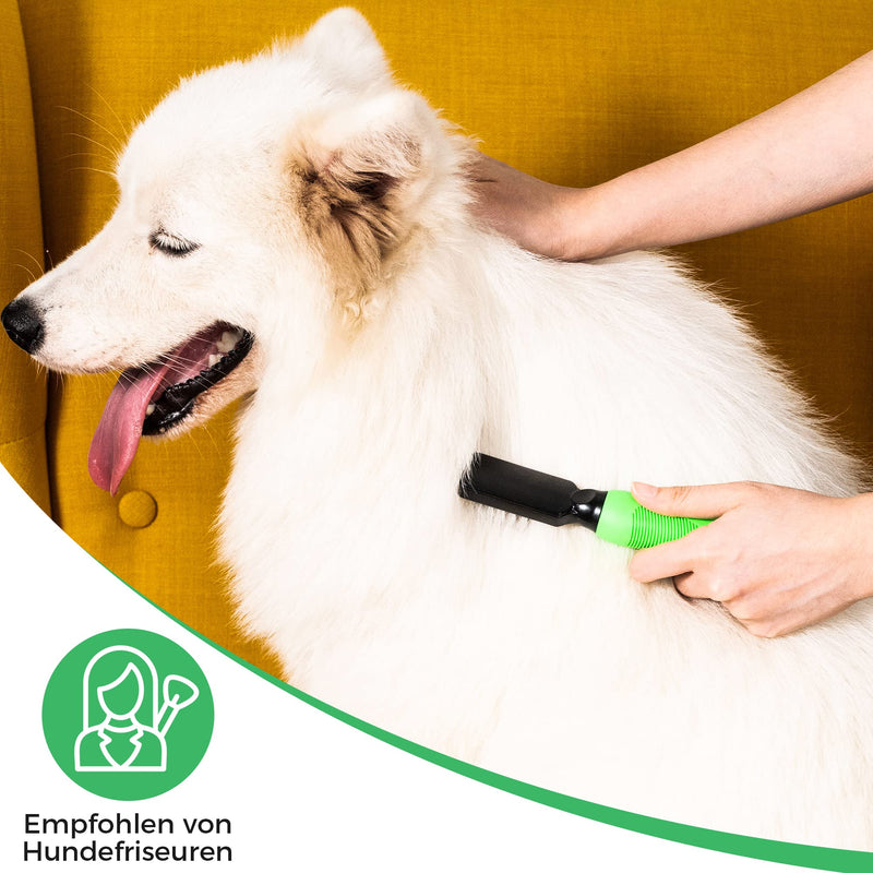 Golden Pets de-matting knife Removes knots and tangles from short to long-haired fur Suitable for small - large animals Rounded blade + free care manual - PawsPlanet Australia