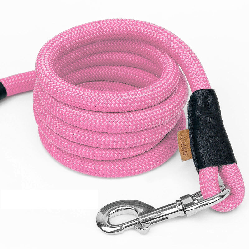 Dog Leash, Braided Rope Traction – Walking Training Lead for Small/Medium Dogs ((1/3") - 6FT, Pink) (1/3") - 6FT - PawsPlanet Australia