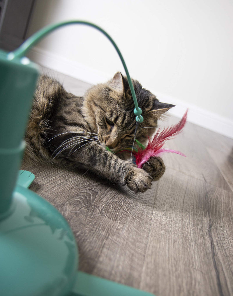 SmartyKat, Loco Motion, Electronic Motion Cat Toy, Interactive Wand, With Feathers, Adjustable Speed, Battery Powered - PawsPlanet Australia