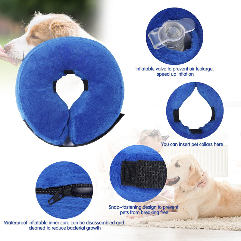 Inflatable Neck Brace for Dogs Cats, Inflatable Dog Collar Neck Brace for Recovery After Surgery or Wounds, Pets Adjustable Protective Collar (M) M - PawsPlanet Australia