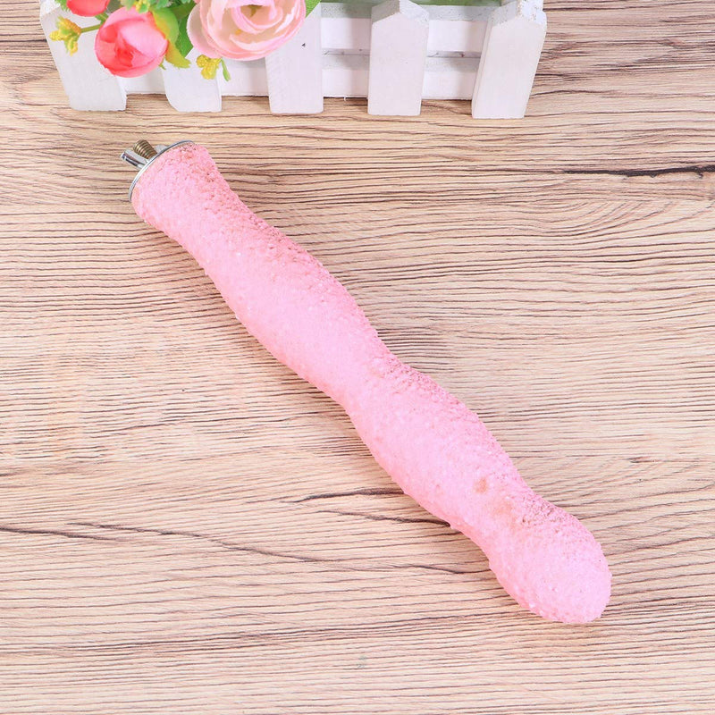 POPETPOP 20CM Bird Perch Parrot Stand Parakeet Natural Wood Rough Sand Perches Grinding Nail for Small Medium Large Birds African Grey Cockatoo Parakeet (Random Color) Size 2 - PawsPlanet Australia
