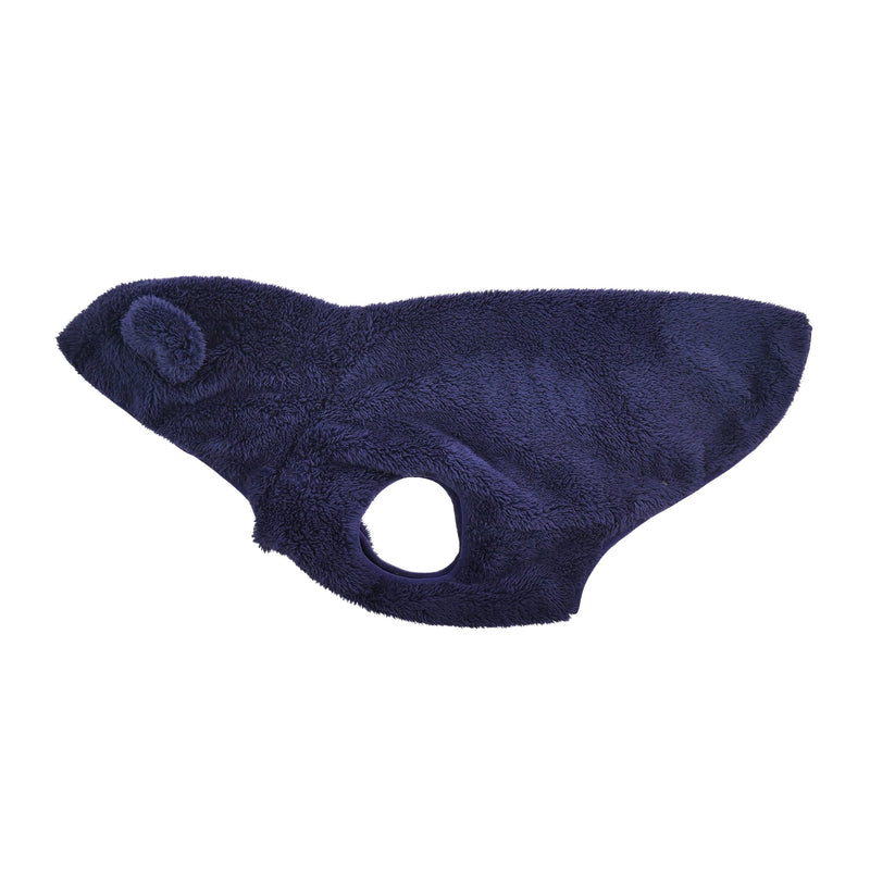 Rosewood Cupid and Comet Super Soft Small Teddy Bear Hoodie, Jumper for Dogs and Cats, Navy Blue, 54cm - PawsPlanet Australia