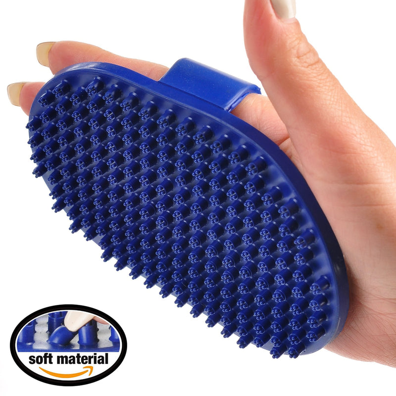 Dog Grooming Brush - Dog Bath Brush - Cat Grooming Brush - Dog Washing Brush - Rubber Dog Brush - Dog Hair Brush - Dog Shedding Brush - Pet Shampoo Brush for Dogs and Cats with Short or Long Hair Basic - PawsPlanet Australia