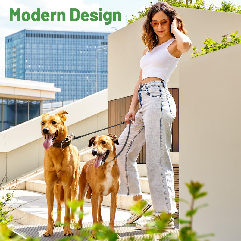 Dog leash, adjustable double leash for large and medium dogs, lead with 2 carabiners (2.3M) 2.3M - PawsPlanet Australia