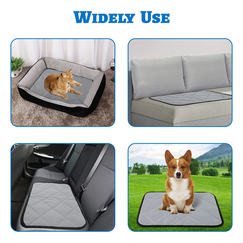 AXUAN Dog Self Cooling Mat, Washable Kennel Pad, Waterproof & Non-Slip Design, Dog Crate Bed Mat Great for Cats/Puppy/Rabbits/Guinea Pig/Sofa Floor Travel Car Seats Sleeping (4Pcs) - PawsPlanet Australia