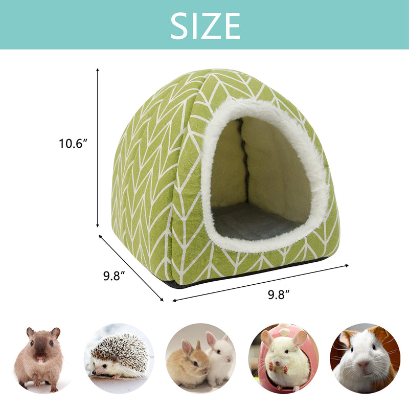 Tierecare Guinea Pig Hideout Hamster Bed Rabbit House Cave Accessories Cozy Hide-Out for Bunny Hedgehog Ferret Chinchilla&Other Small Animals Green - PawsPlanet Australia