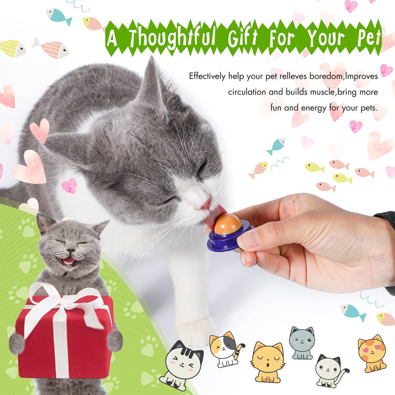 28 Pieces Cat Snack Candy Ball Cat Treats Candy Ball Cat Licking Candy Kitten Licking Sweet Ball Cat Licking Sugar Ball with Pet Wide Plastic Colorful Springs Cat Spring Toys Original, Salmon, Tuna - PawsPlanet Australia