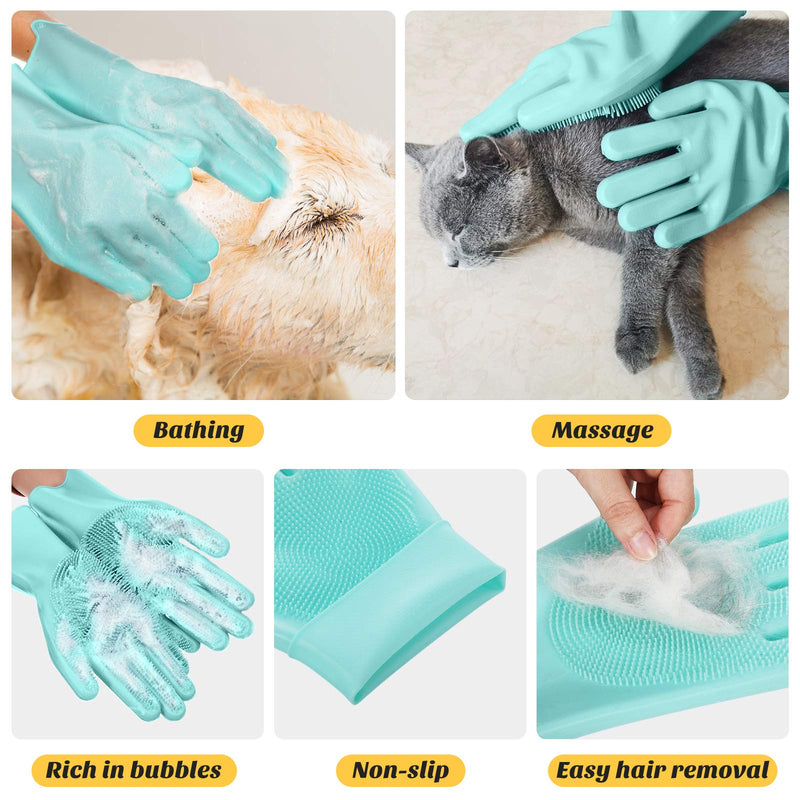 3 Pieces Cat Bathing Grooming Shower Bag Net Puppy Bag Anti-bite Anti-Scratch Adjustable Cat Washing Bag Green Pet Grooming Gloves Cat Nail Clippers Claw Trimmer for Cats Dogs Cleaning Nail Trimming - PawsPlanet Australia
