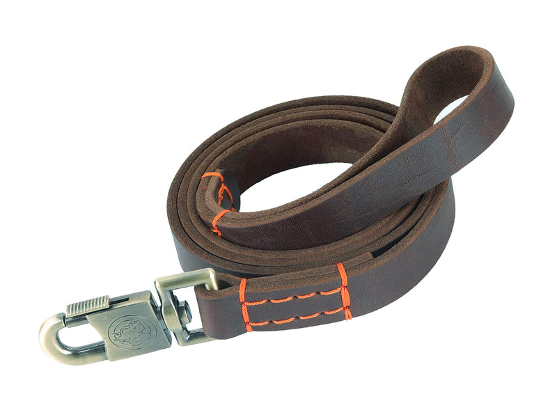 [Australia] - teck Genuine Leather Dog Leash Heavy Duty Leather Dog Lead for Extra Large Dogs Training Walking 5 Ft-1 in 