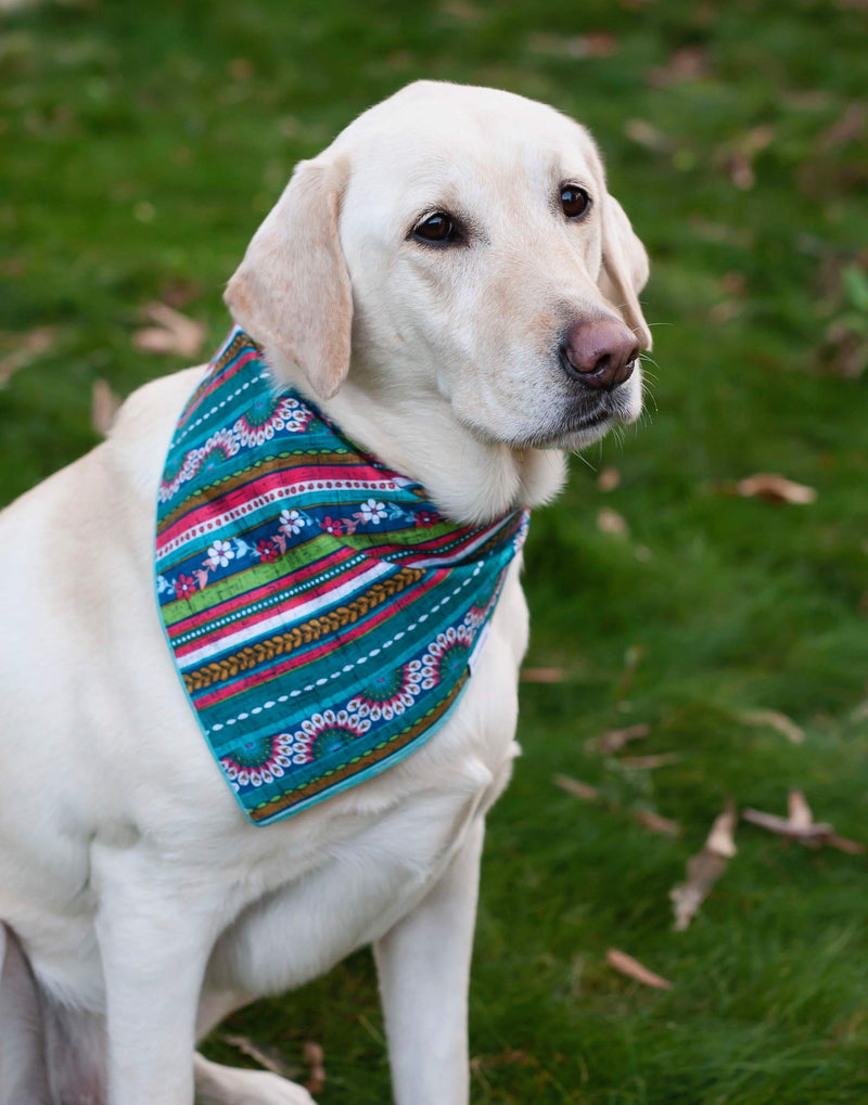 [Australia] - Willowear Patriotic Stars Nautical Aztec and Floral Dog Bandanas for Spring and Summer Large Harmony 