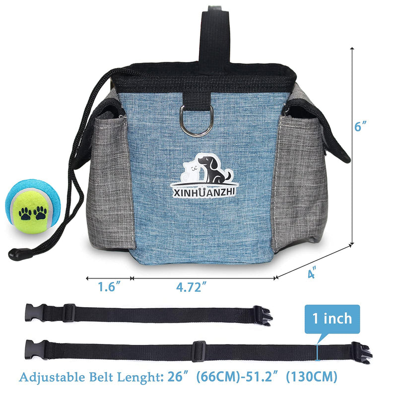 Dog Snack Bags Reward Pouch, Dog Treat Training Pouch, Treat Tote Carry Kibble Snacks Toys for Training Reward Walking, Built-in Poop Bag Dispenser, Waist Belt, Shoulder Strap - PawsPlanet Australia