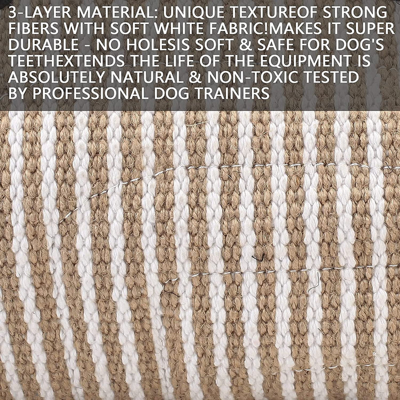 BOW CALICO Hilt-Guard Bite Protection Sleeve, Soft Jute Cover for Bite Protection Sleeves Handmade with a Handle for Dog Training - PawsPlanet Australia
