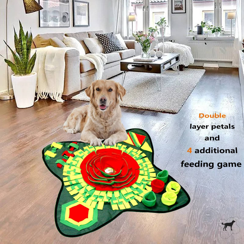 Rubypin Dog Snuffle mat 35.5“x35.5” Pet Slow Feeding Mat Training Foraging Sniffing Pad Treat IQ Enrichment Toy Large Size Nosework Blanket Natural Foraging Skill Training and Stress Relief - PawsPlanet Australia