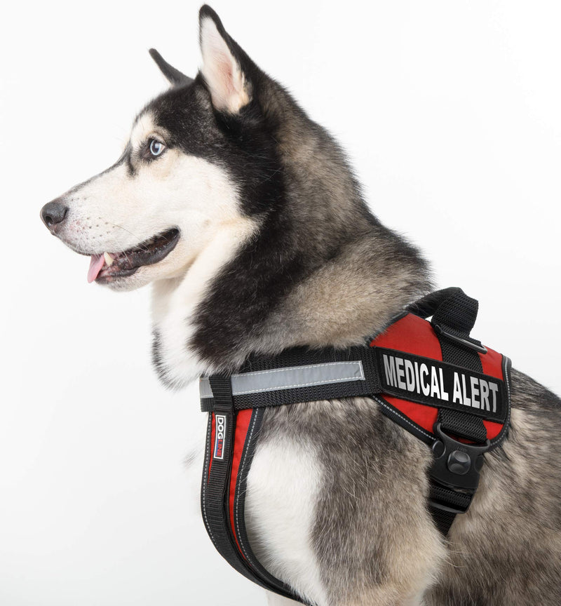 [Australia] - Dogline Unimax Multi-Purpose Dog Harness Vest with Medical Alert Patches Adjustable Straps, Comfy Fit, Breathable Neoprene for Medical, Service, Identification and Training Dogs X-Large/36" to 46" Red 