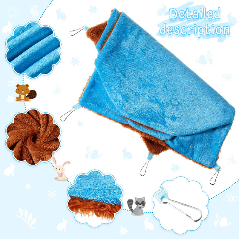 3 Pieces Small Animal Hanging Hammock Warm Pet Cage Hammock Soft Pet Sleep Nap Sack Triple-Layer Hanging Hammock Bed for Chinchilla Parrot Sugar Glider Ferrets Rat Hamster Rat Playing and Sleeping - PawsPlanet Australia