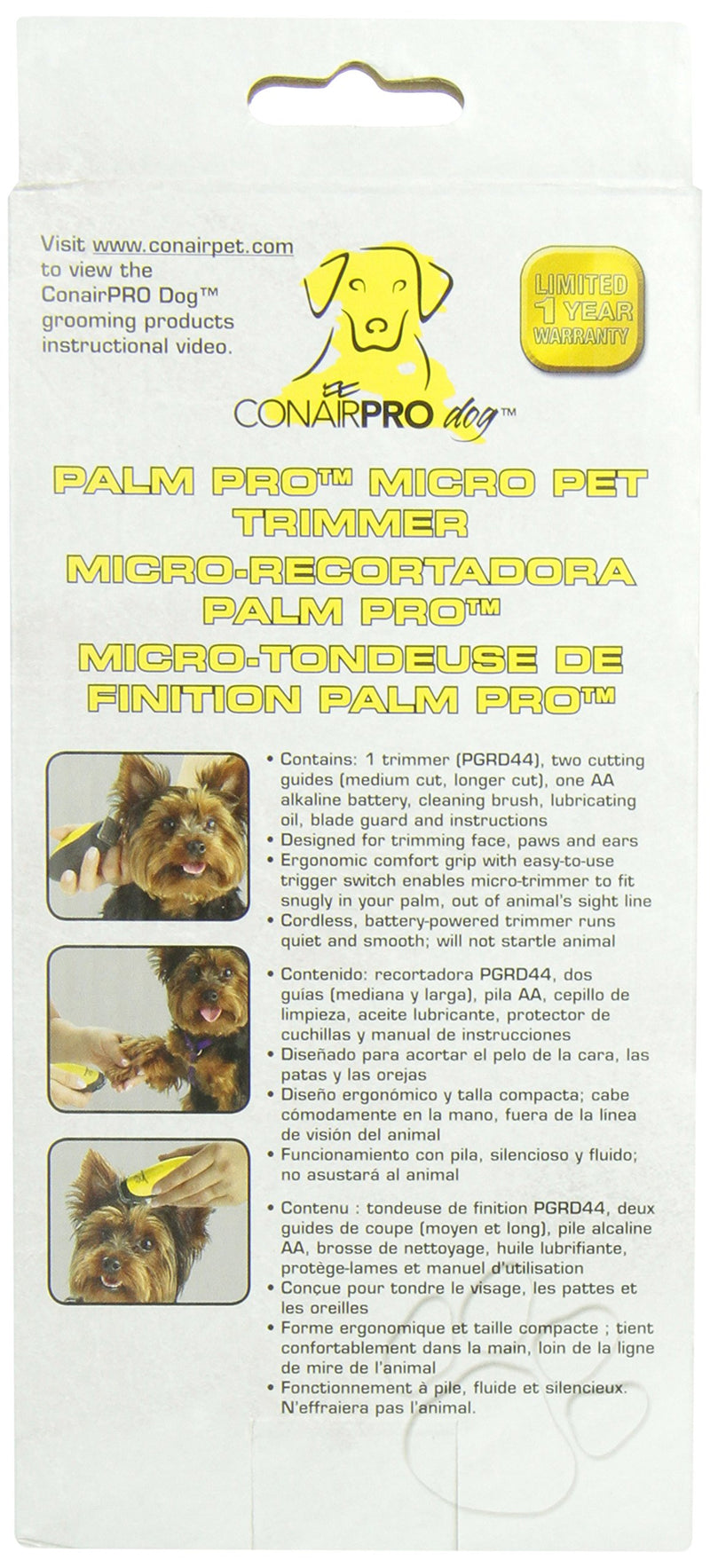[Australia] - ConairPro Dog Palm Pro Micro-Trimmer Palm Pro Micro Trimmer 