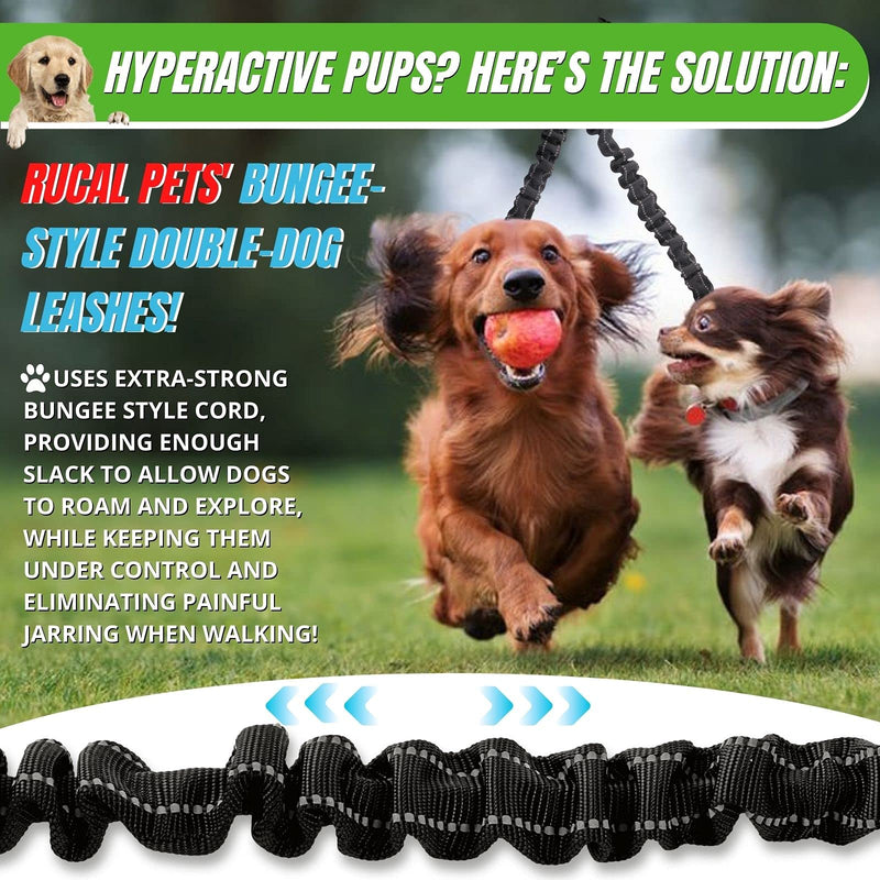 Double Dog Leash Attachment & Extender for Walking and Dog Training, Dual Dog Leash Accessory with Reflective Stitching, Double Leash for Small and Large Dogs, Walk Two Dogs with One Leash - PawsPlanet Australia