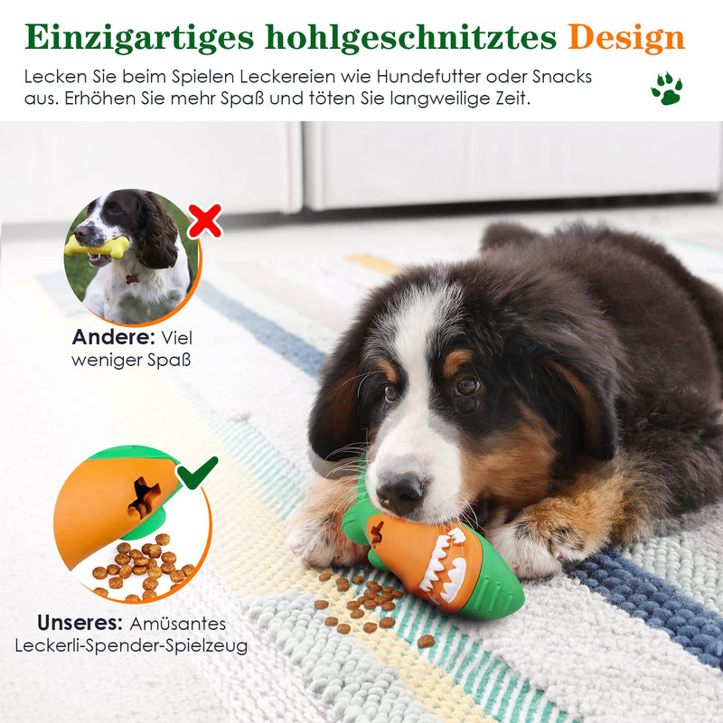 Dog toy, robust dog toy, food dispenser, interactive toy, dental care, bite-resistant, natural rubber, activity for every breed of dog, for indestructible chewing dog toy green B-green - PawsPlanet Australia