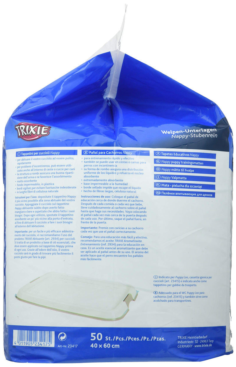 Hygiene pad Nappy, 40 × 60 cm, 50 pieces (pack of 1) - PawsPlanet Australia