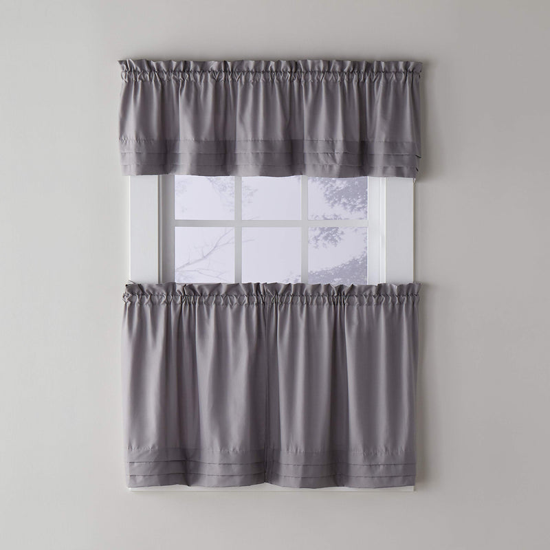 SKL Home by Saturday Knight Ltd. Holden Valance, 58 Inches x 13 Inches, Dove Gray Valance, 58" x 13" - PawsPlanet Australia