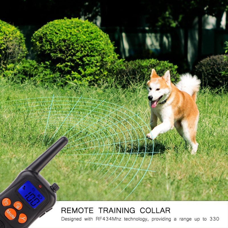 [Australia] - igingko Dog Training Collar, 1000ft Range No Harm Pet Shock Collar with Remote Set - Waterproof, Rechargeable for Small Medium Large Dogs, Built in Beep, Vibration and Shock Modes For 2 dog Orange 