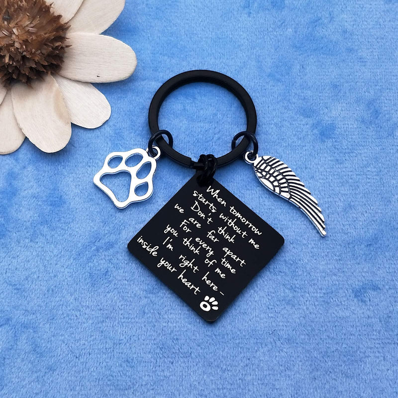 Loss of Pet Keyring Pet Memorial Gifts Keyring Dog Cat Sympathy Gifts When Tomorrow Starts Without Me Keychain Pet Lovers Remembrance Gifts Pet Owner Keepsake Keyring Gift in Memory of Pet Gift - PawsPlanet Australia