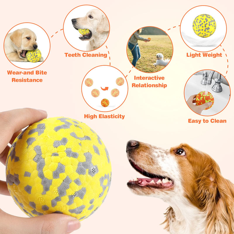 FONPOO Super stretchy dog ball, dog toy, indestructible with the latest materials, interactive water toy for small and medium-sized dogs (yellow + blue) yellow + blue - PawsPlanet Australia