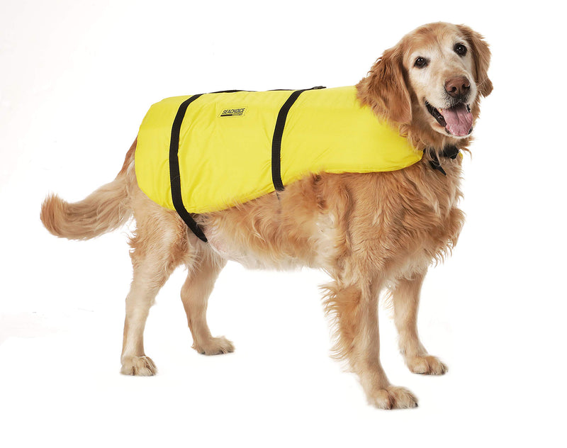 [Australia] - Seachoice 86330 Dog Life Vest - Adjustable Life Jacket for Dogs, with Grab Handle, Yellow, Size Medium, 20 to 50 Pounds 