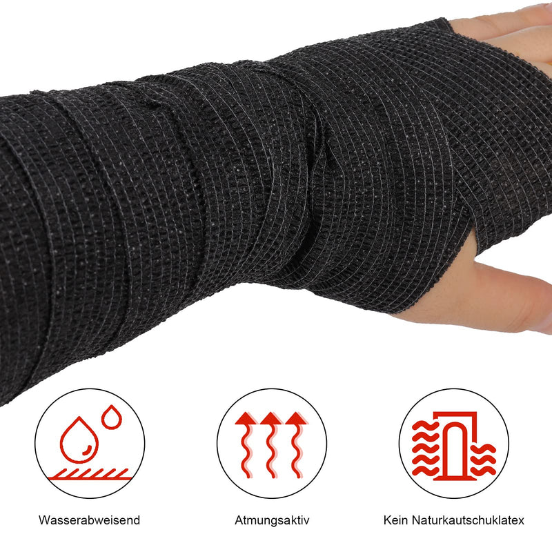 Butt doll 12 pieces self-adhesive bandage, cohesive bandage, self-adhesive elastic bandage, first aid bandage for cats, dogs, wrists, ankles, 5 cm x 4.5 m - PawsPlanet Australia