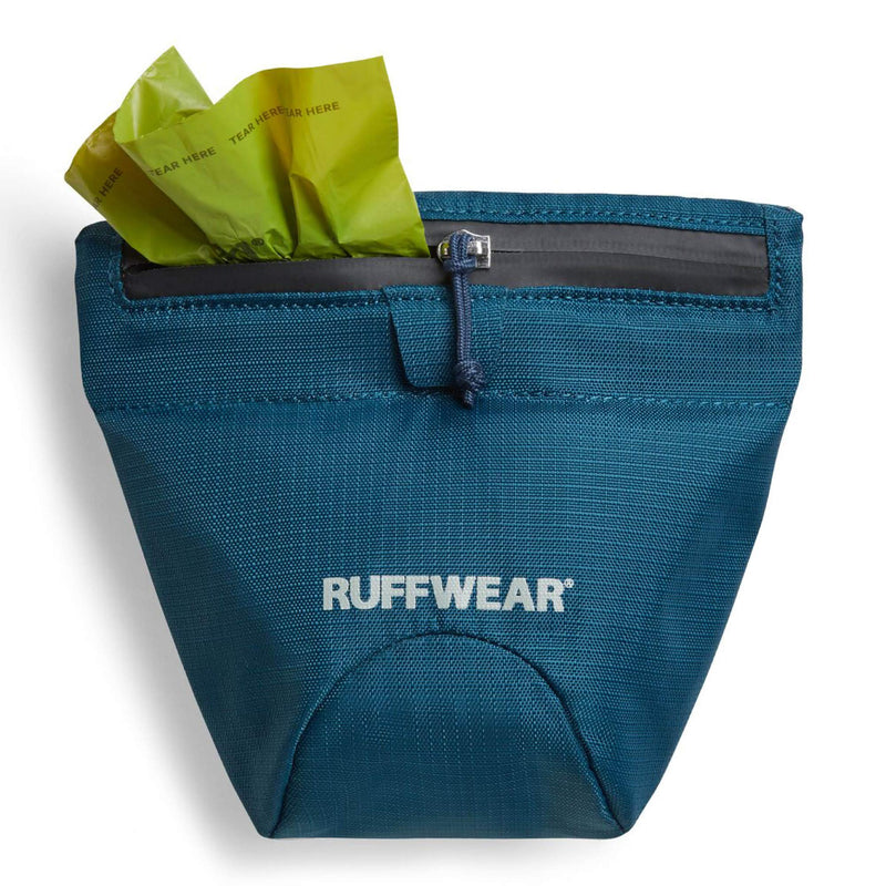 RUFFWEAR Pack Out Bag, Treat Pouch and Poop Bag Dispenser – Blue Moon, Large 7.5 x 6.5 L - PawsPlanet Australia