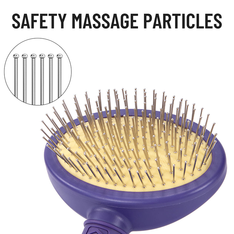 Dog brush cat brush gentle pet brushes with rounded metal tines undercoat brush suitable for dogs and cats short to long hair - PawsPlanet Australia