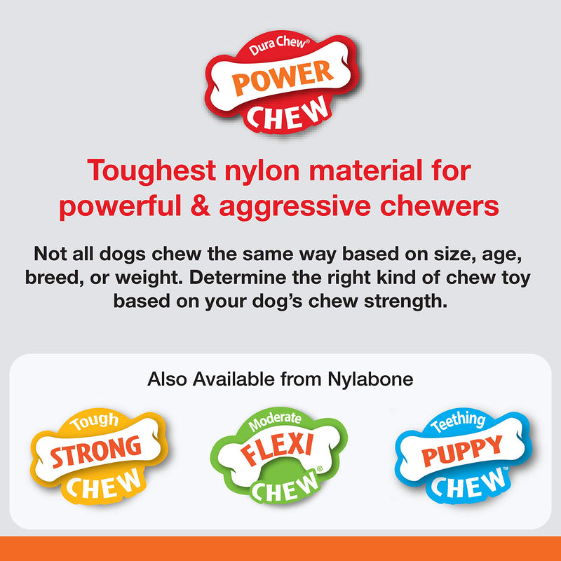 NEW Power Chew Toys from NYLABONE I Sm/Med/Lg Dog Chew Toys for Adult Dog Tough Chewers Arch Beef Large/Giant (1 Count) - PawsPlanet Australia