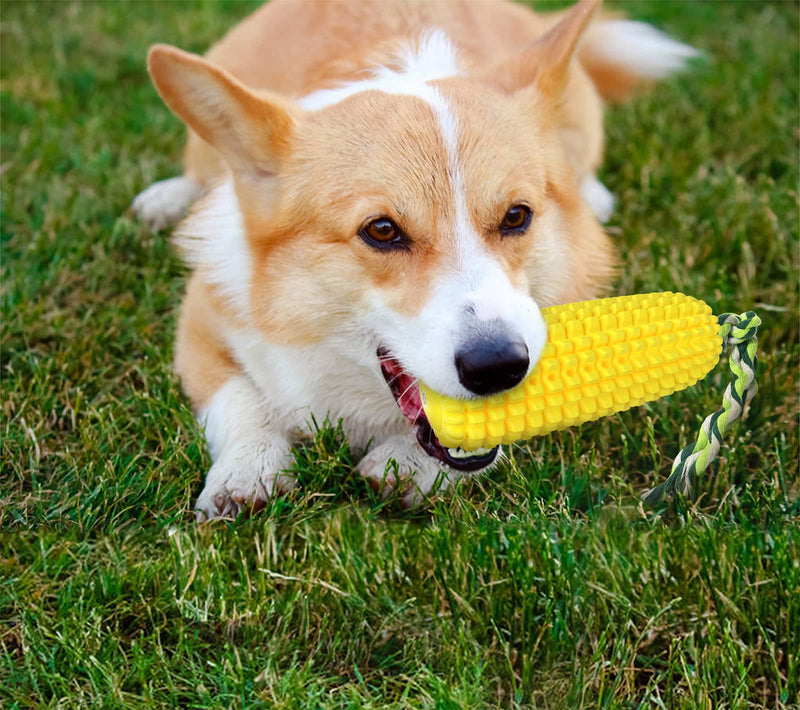 Acecy Dog Toy, Indestructible Chewing Root for Dogs Toy, Interactive Squeaky Corn Dog Toy for Large Medium Dogs and Puppies - PawsPlanet Australia