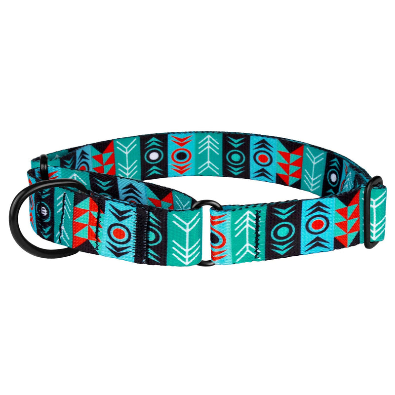 CollarDirect Martingale Dog Collar Nylon Safety Training Tribal Pattern Adjustable Heavy Duty Collars for Dogs Medium Large Pattern 1 - PawsPlanet Australia