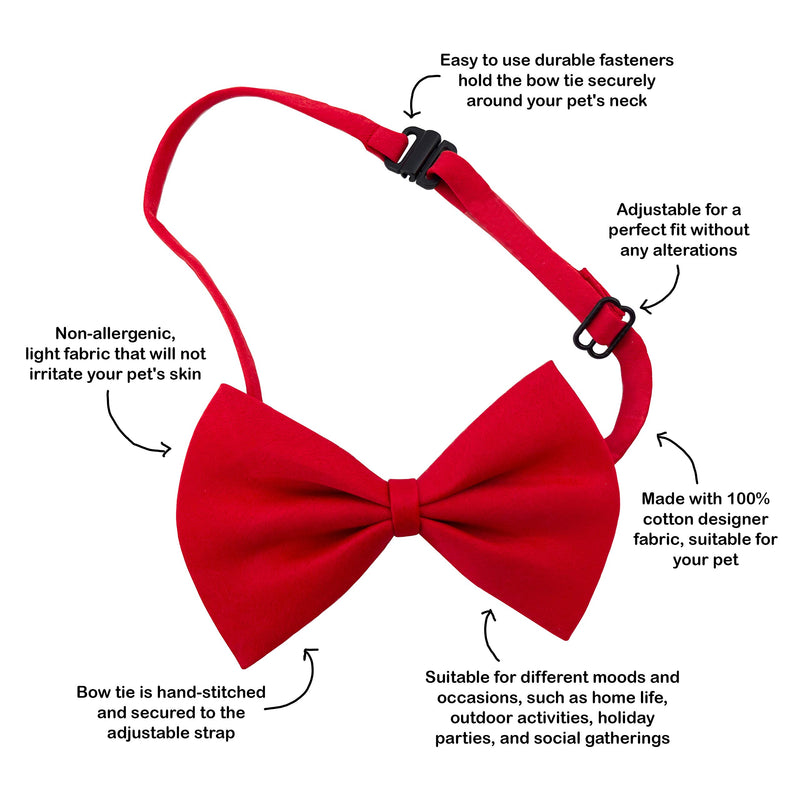 [Australia] - Companion Gear 70050 Holiday Pet Bow Tie, Small/Medium, Red 