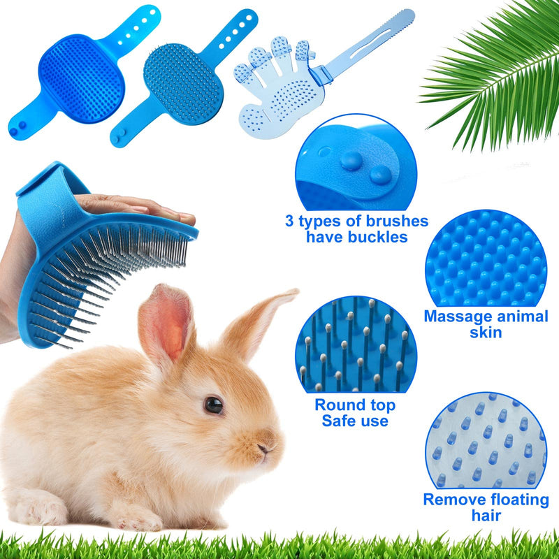 12 Pieces Small Animal Grooming Supplies Rabbit Brush for Shedding Bunny Comb Brush Rabbit Grooming Kit Pet Bath Brush with Adjustable Handle Pet Nail Clipper Trimmer for Rabbit Hamster Guinea Pig - PawsPlanet Australia