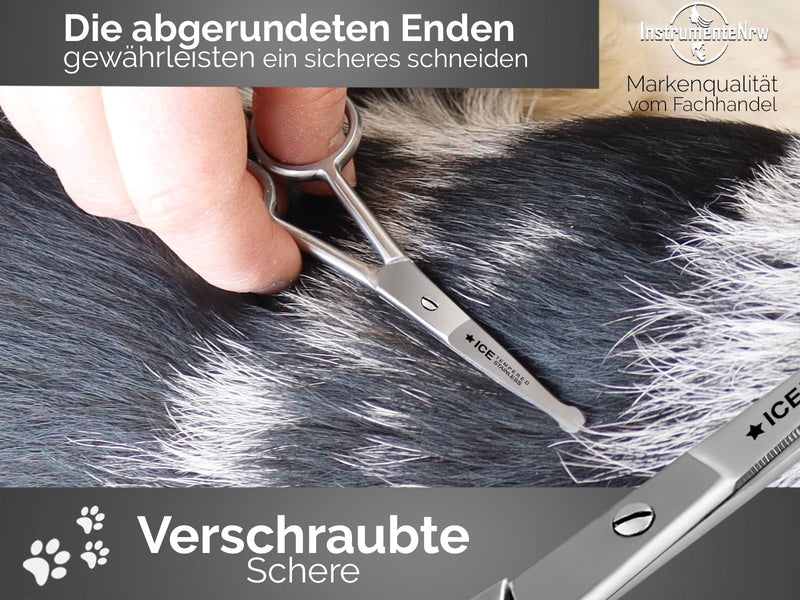 Exclusive fur scissors, paw scissors, curved hair scissors, dog hair scissors (11.5 cm) 11.5 cm - PawsPlanet Australia