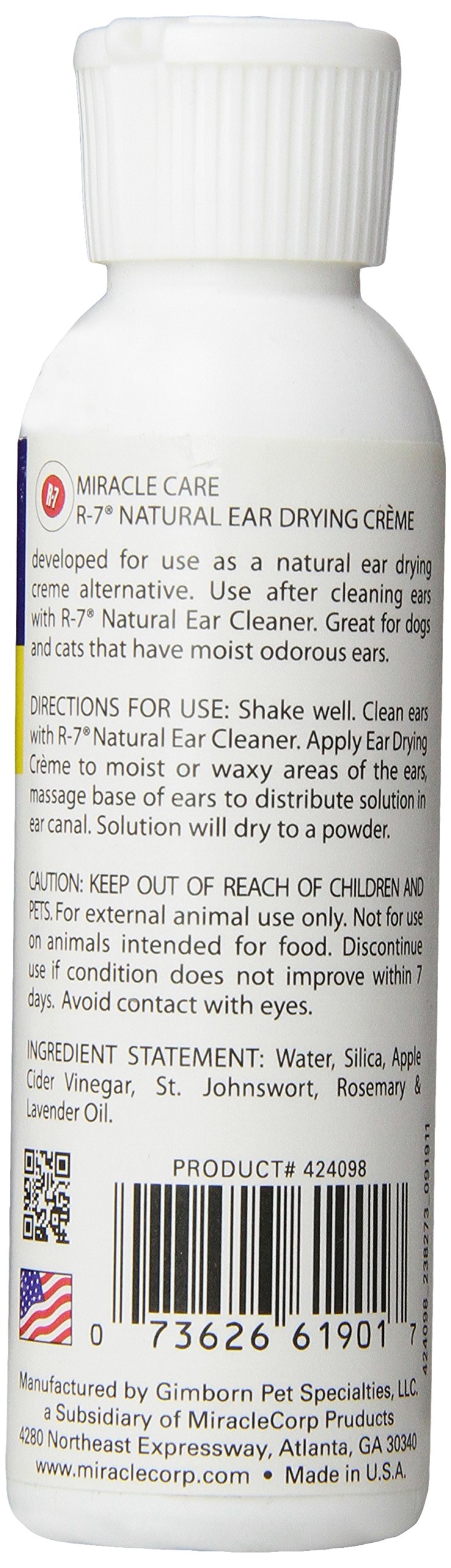 Miracle Care by Miraclecorp/Gimborn R-7 Natural Drying Ear Creme, 4-Ounce - PawsPlanet Australia