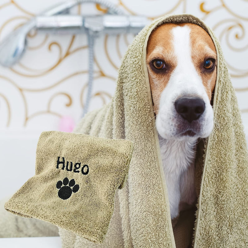 Personalised Dog Towel Personalised Gifts for Dogs Absorbent Pet Towel for Dogs Personalised Puppy Gifts 110 x 60 cm - PawsPlanet Australia