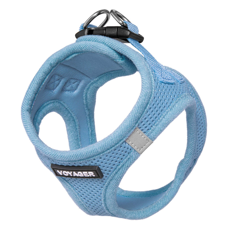 Voyager Step-in Air Dog Harness - All Weather Mesh Step in Vest Harness for Small and Medium Dogs by Best Pet Supplies S (Chest: 14.5 - 17") Baby Blue (Matching Trim) - PawsPlanet Australia