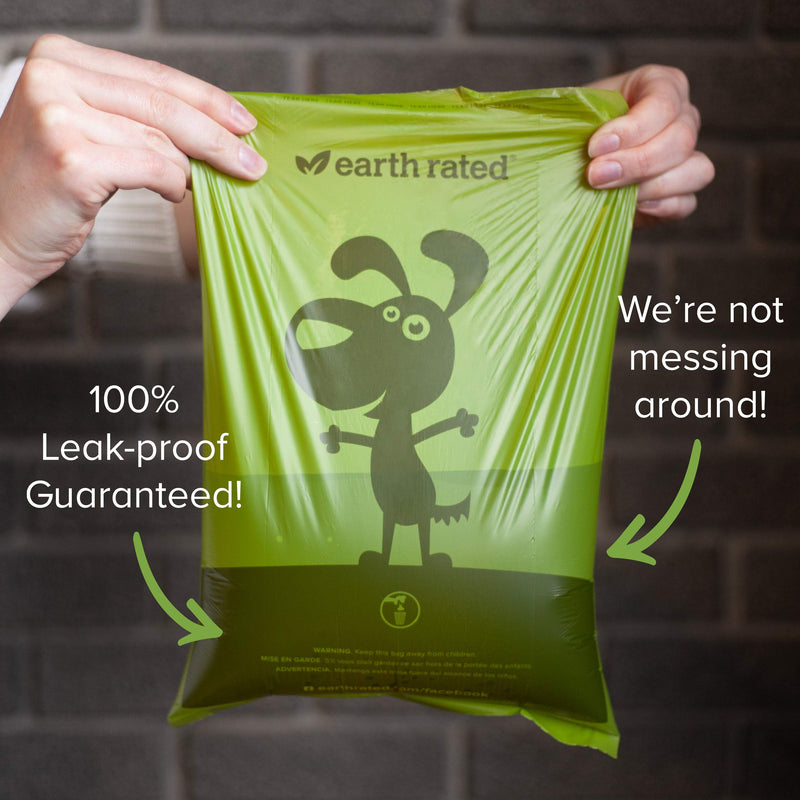 Earth Rated Dog Poop Bags, Dog Waste Bags on a Large Single Roll, Grab and Go, Guaranteed Leak-proof, Great for Backyard Pickups, Each Poop Bag Measures 8 x 13 Inches 100 Bags Lavender-Scented - PawsPlanet Australia