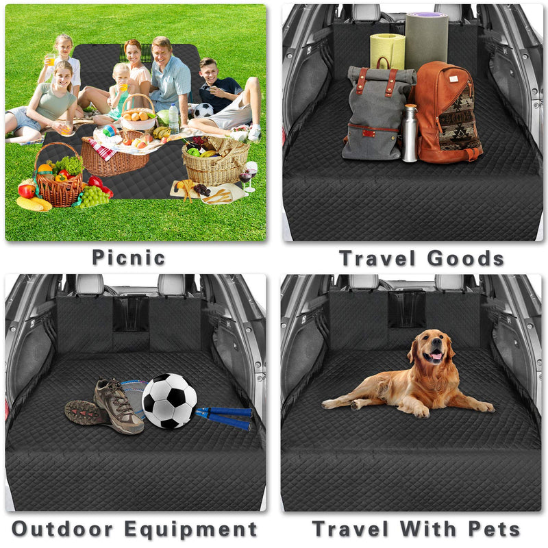 Vailge Car Boot Liners for Dogs with Bumper Flap, Boot Liner Waterproof Scratch Prevent Boot Cover for Dogs,Antislip Boot Protector Back Seat Cover for Dogs Universal Car Boot Liner for Car SUV Trucks Black - PawsPlanet Australia