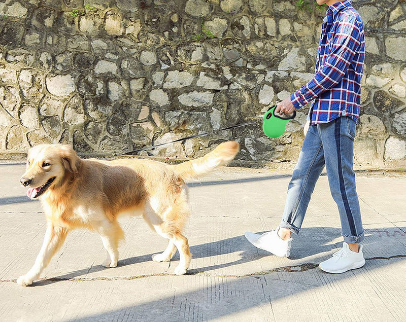 [Australia] - SENYE Retractable Dog Leash,16ft Dog Traction Rope for Large Medium Small Dogs,Break & Lock System Green 