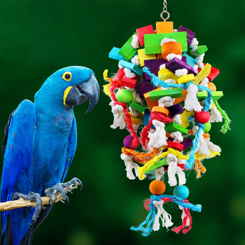 [Australia] - AK KYC Parrot Chewing Toys Extra Large Wooden Blocks Nibbling Keeps Beaks Trimmed Attract Pet's Attention for Large Medium Parrots and Birds Parakeet Macaws African Greys and Conures 