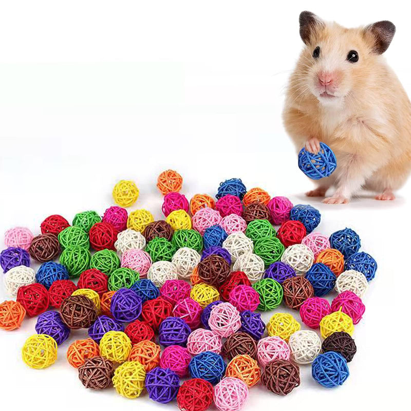 Parrot Chew Toys Bird Toys, 30 Pcs 1.2 inch Rattan Wicker Balls Parakeet Chewing Toys, for Budgies Conures Hamsters Bunny Toy, Decoration for DIY Craft Party Wedding - PawsPlanet Australia