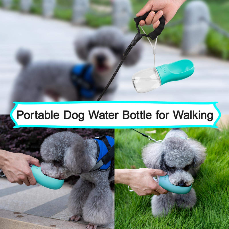 [Australia] - KINTEN Dog Water Bottle, Portable Dog Water Dispenser with Drinking Bowl, Leak-Proof Water Bottle for Pets Walking, Traveling, Hiking Blue 