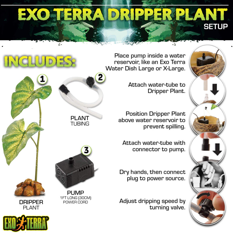 Exo Terra Dripper Plant, Small S - PawsPlanet Australia