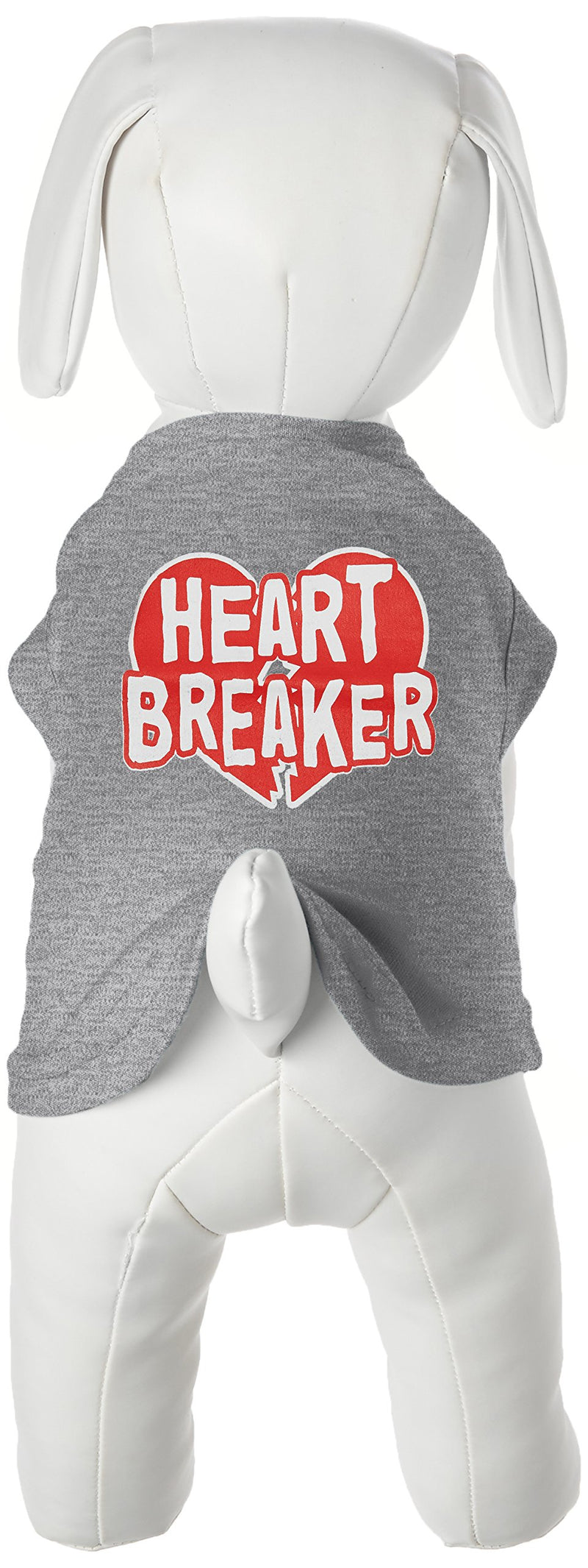 Mirage Pet Products 10-Inch Heart Breaker Screen Print Shirt for Pets, Small, Grey - PawsPlanet Australia