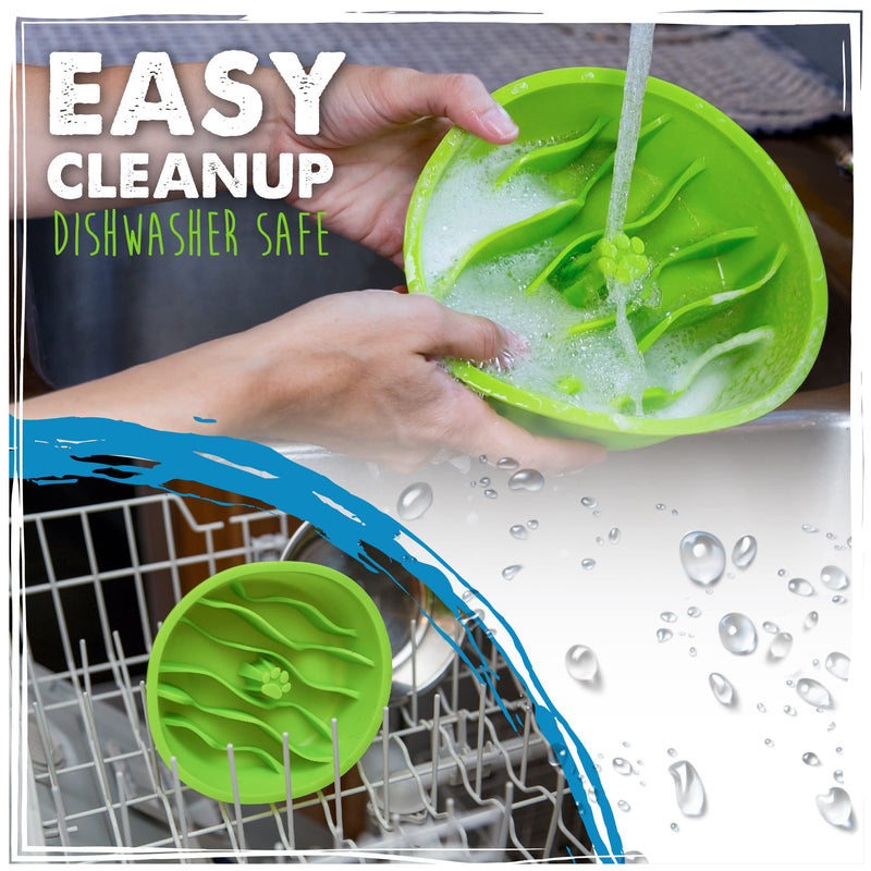 Mighty Paw Slow Feed Dog Bowl Insert | Interactive Puzzle Maze Feeder for Fast Eaters. Prevents Gulping and Vomiting. Holds 3 Cups of Food Pets. Dishwasher-Safe BPA-Free Silicone Medium Green - PawsPlanet Australia