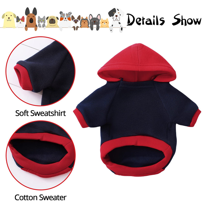 Dog Clothes Sweater for Small Dogs Girl Boy Puppy Pet Sweatshirt Hoodie Black - PawsPlanet Australia